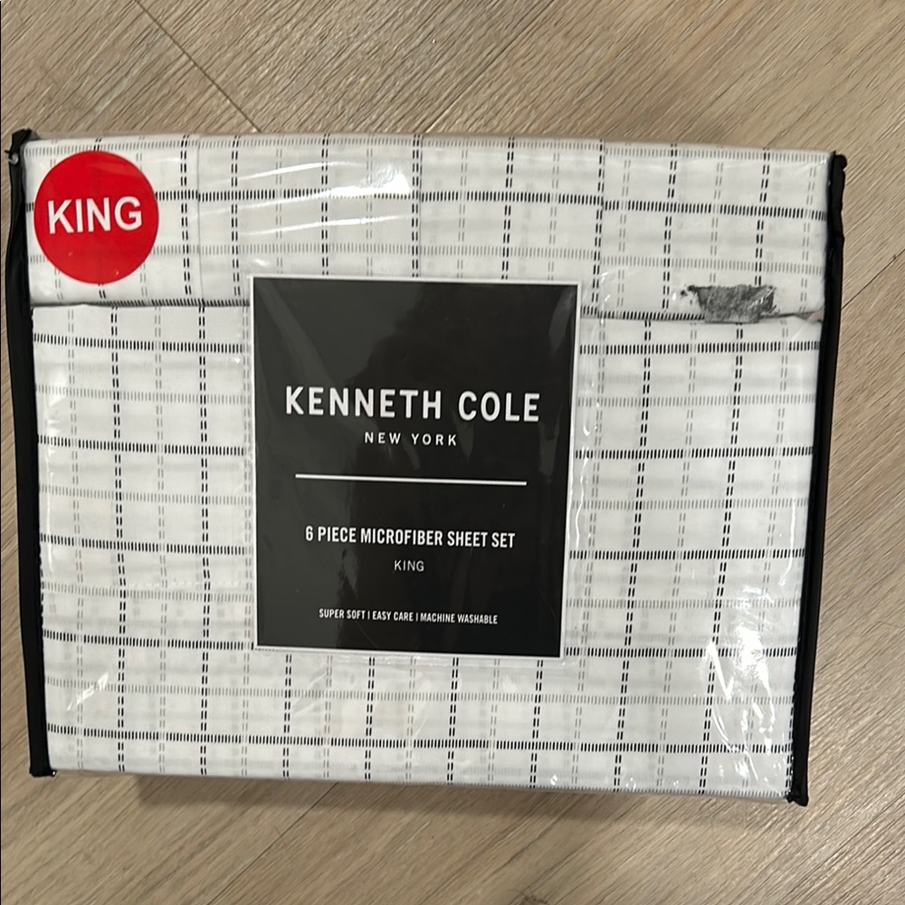 Kenneth Cole Black and White Microfiber Sheet Set